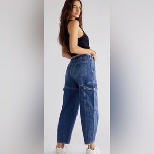 Free People All Star Pull-On Jeans in Booyah Blue Size XS Cargo